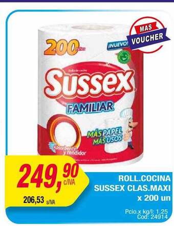 Maxiconsumo Roll.cocina sussex clas. maxi oferta
