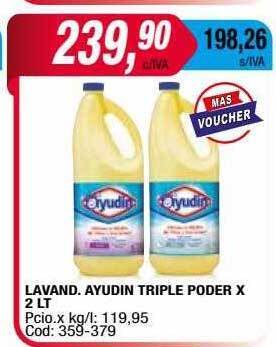 Maxiconsumo Lavand.ayudin triple poder oferta