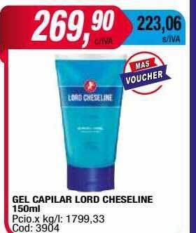 Maxiconsumo Gel capilar lord cheseline oferta