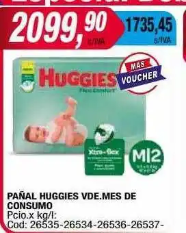 Maxiconsumo Pañal huggies oferta