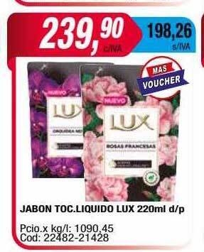 Maxiconsumo Jabon toc. liquido lux oferta