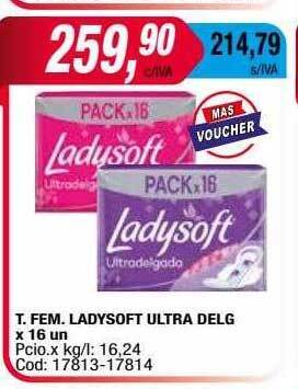 Maxiconsumo T.fem.ladysoft ultra delg oferta