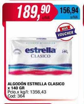 Maxiconsumo Algodon estrella clasico oferta