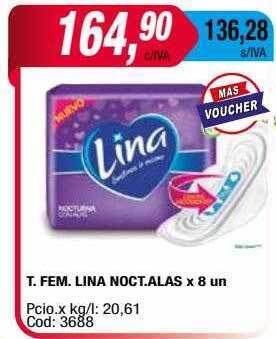 Maxiconsumo T.fem lina noct.alas oferta