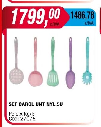 Maxiconsumo Set Carol Unt Nyl.5u oferta