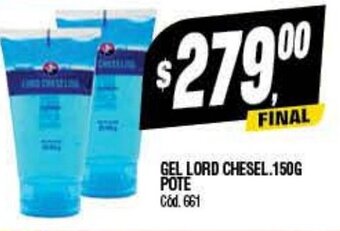 Supermercados Yaguar Gel. Lord Chesel. 150g Pote oferta