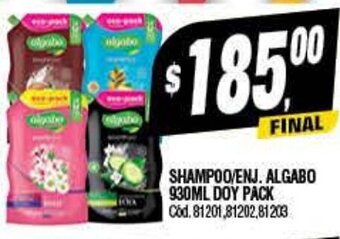 Supermercados Yaguar Shampoo/Enj. Algabo 930ml Doy Pack oferta
