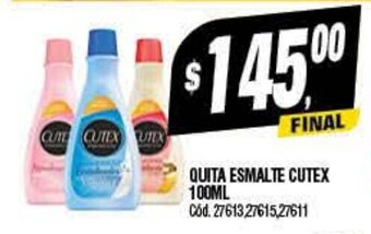 Supermercados Yaguar Quita Esmalte Cutex 100ml oferta