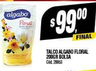 Supermercados Yaguar Talco Algabo Floral 200gr Bolsa oferta