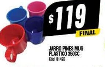 Supermercados Yaguar Jarro Pines Mug Plastico 350cc oferta