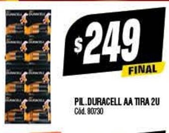 Supermercados Yaguar Pil. Duracell AA Tira 2u oferta