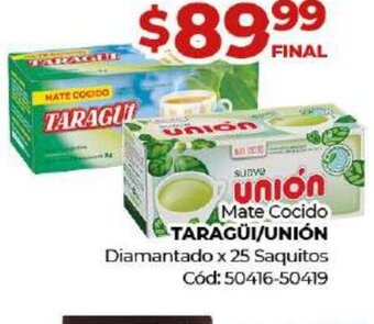 Diarco Taragui/Unión Mate Cocido oferta