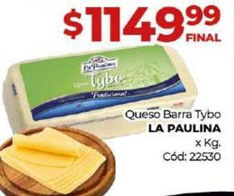 Diarco La Paulina Queso Barra Tybo oferta