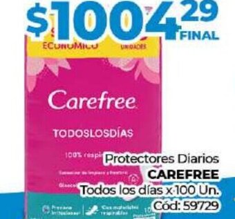 Diarco Carefree Protectores Diarios oferta