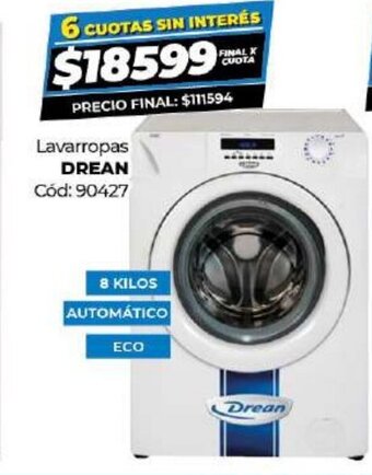 Diarco Drean Lavarropas oferta
