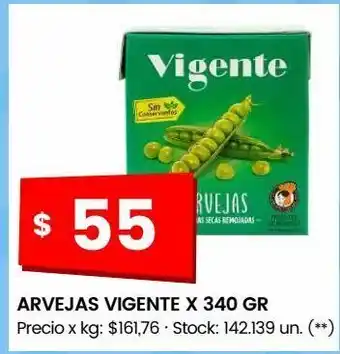 Changomas Arvejas vigente x 340g oferta