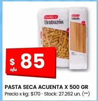 Changomas Pasta seca acuenta x 500g oferta