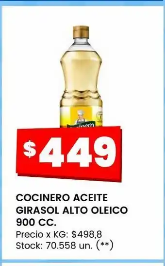 Changomas Aceite de girasol cocinero x 900cc oferta