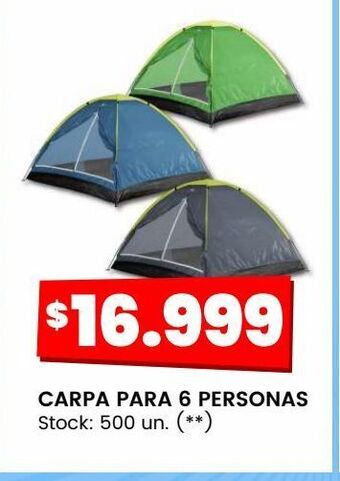 Changomas Carpa para 6 personas oferta
