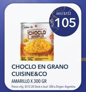 Jumbo Choclo en grano cuisine&co amarillo x 300 gr oferta