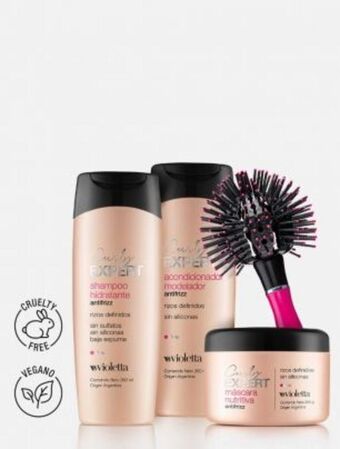 Violetta Fabiani Set curly expert 3 pasos + cepillo 3d bomb curl oferta