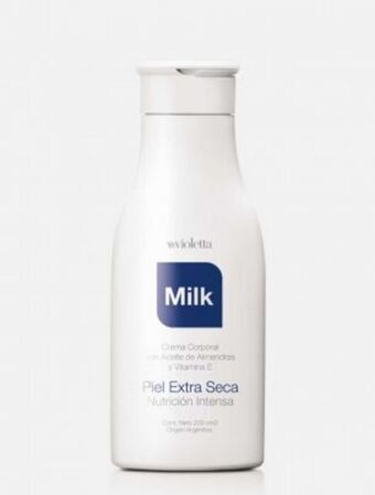 Crema corporal para piel extra seca nutrición intensa milk