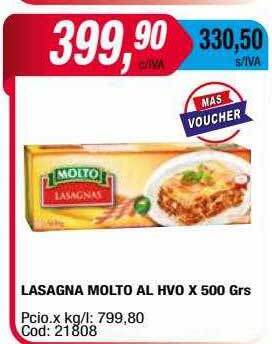 Maxiconsumo Lasagna molto al hvo oferta