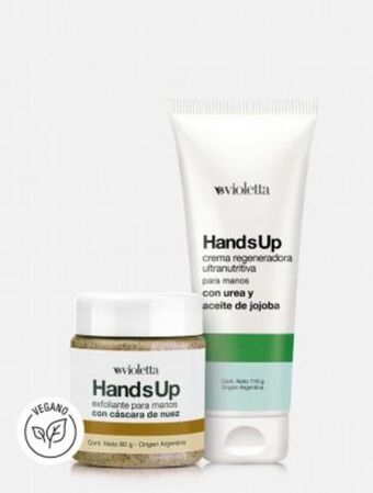 Combo crema + exfoliante de manos hands up