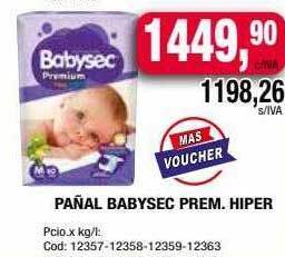 Maxiconsumo Pañal babysec prem hiper oferta