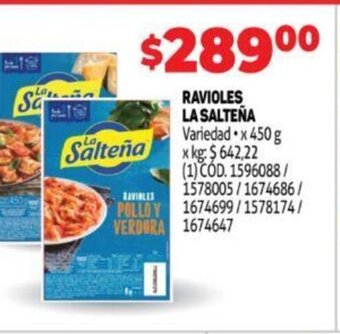 Makro Ravioles La Salteña oferta