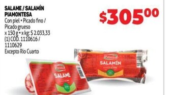 Makro Salame/Salamín Piamontesa oferta