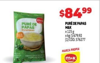Makro Puré de Papas M&K oferta