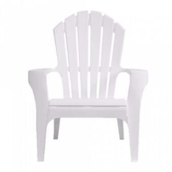 Banco plastico garden life miami blanco