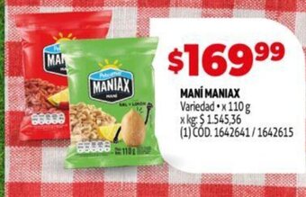 Makro Maní Maniax oferta