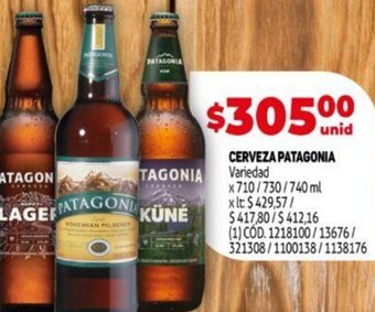 Makro Cerveza Patagonia oferta