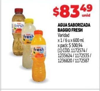 Makro Agua Saborizada Baggio Fresh oferta