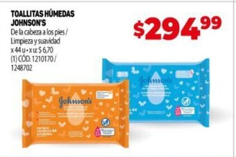 Makro Toallitas Húmedas Johnson's oferta