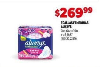 Makro Toallas Femeninas Always oferta
