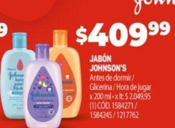 Makro Jabón Johnson's oferta