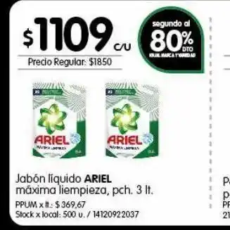 Jumbo Jabón liquido ariel oferta