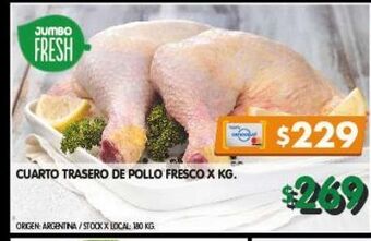 Jumbo Cuarto trasero de pollo fresco oferta