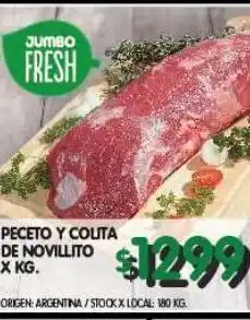 Jumbo Peceto y colita de novillito x kg oferta