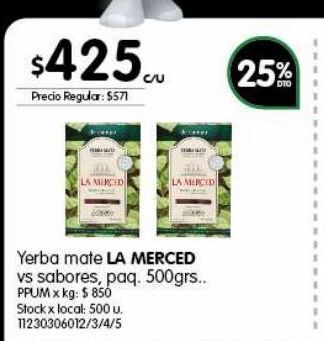 Jumbo Yerba mate la merced oferta