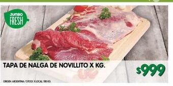 Jumbo Tapa de nalga de novillito x kg oferta
