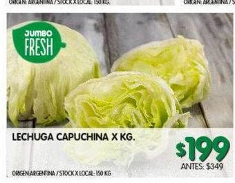 Jumbo Lechuga capuchina x kg oferta