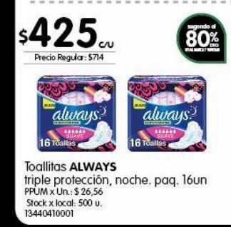 Jumbo Toallitas always oferta
