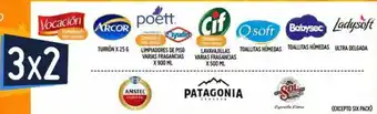 Changomas 3x2 Vocación, Arcor, Poett, Ayudín, Cif, Qsoft, Babysec, Ladysoft, Amstel, Patagonia, Sol oferta