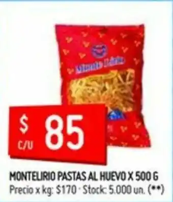 Changomas Montelirio Pastas Al Huevo x 500g oferta