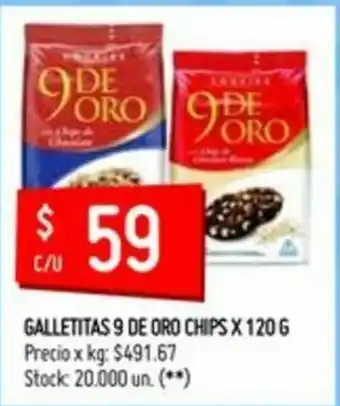 Changomas 9 De Oro Chips Galletitas x 120g oferta