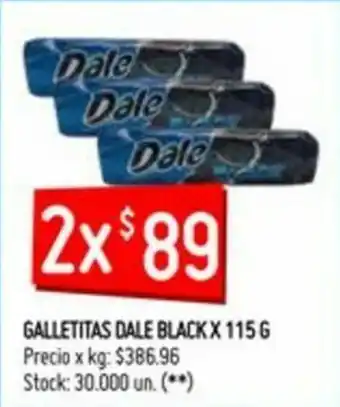 Changomas Dale Black Galletitas x 115g oferta